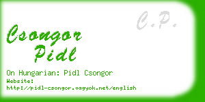 csongor pidl business card